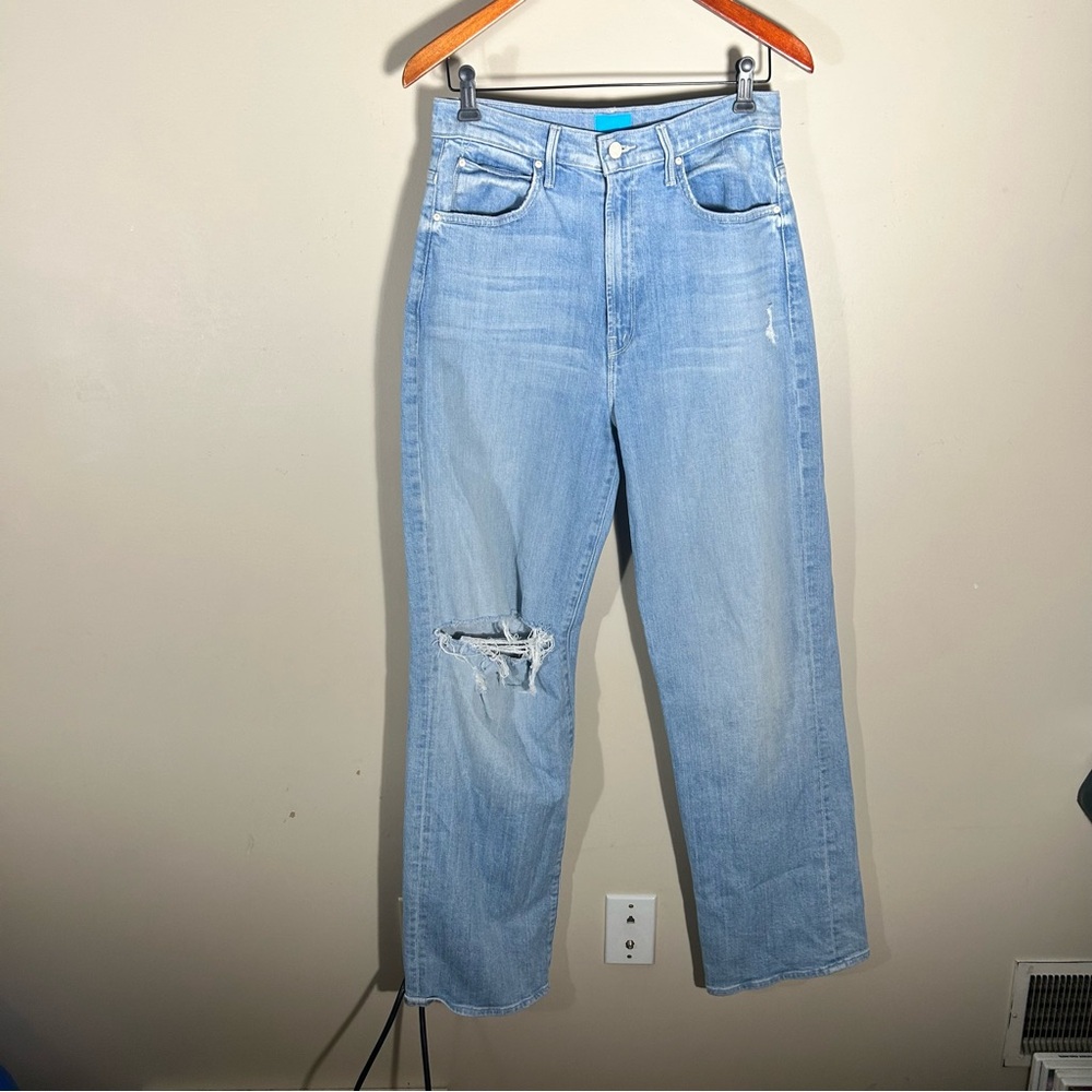Mother High Waisted Tunnel Vision Sneak in Sippin’ Sweet Tea Jeans Size 27 - Picture 3 of 13